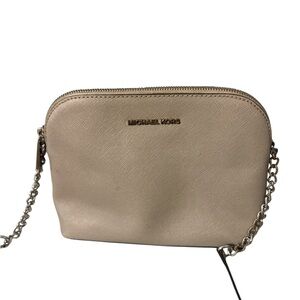 Michael Kors gray  Crossbody Bag with Chain Strap silver hardware adj strap